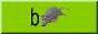 Xyla's button lowercase b next to an ikea rat plushie on a green background